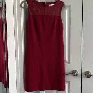 Trina Turk ponte/leather dress